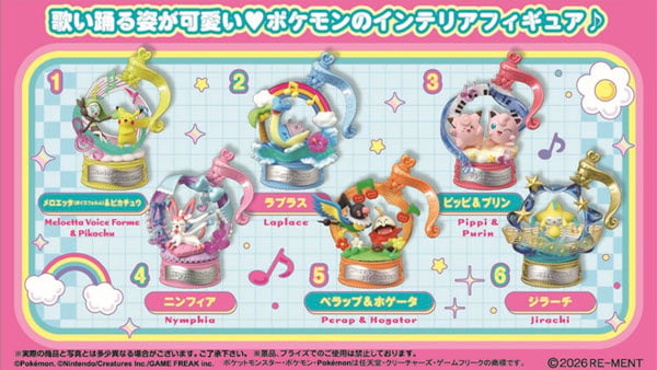 Pokemon Mini Figures Pokemon Pop Melody (Re-Ment) Blind Box