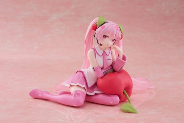 Hatsune Miku Desktop Cute PVC Figure Sakura Miku Cherry Cushion Ver. 13 cm