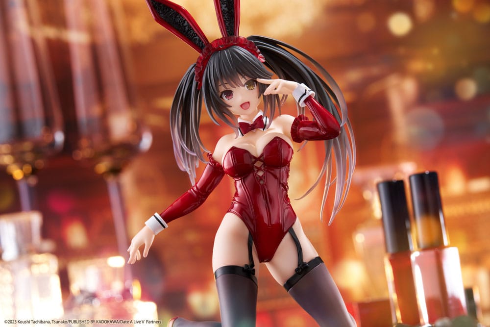 Date A Live V PVC Statue Desktop Cute Figure Kurumi Tokisaki Bunny Ver. 13 cm - Afbeelding 2