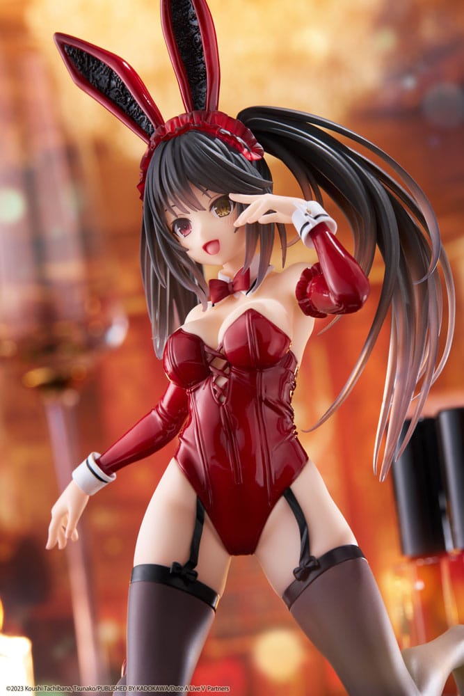 Date A Live V PVC Statue Desktop Cute Figure Kurumi Tokisaki Bunny Ver. 13 cm - Afbeelding 3