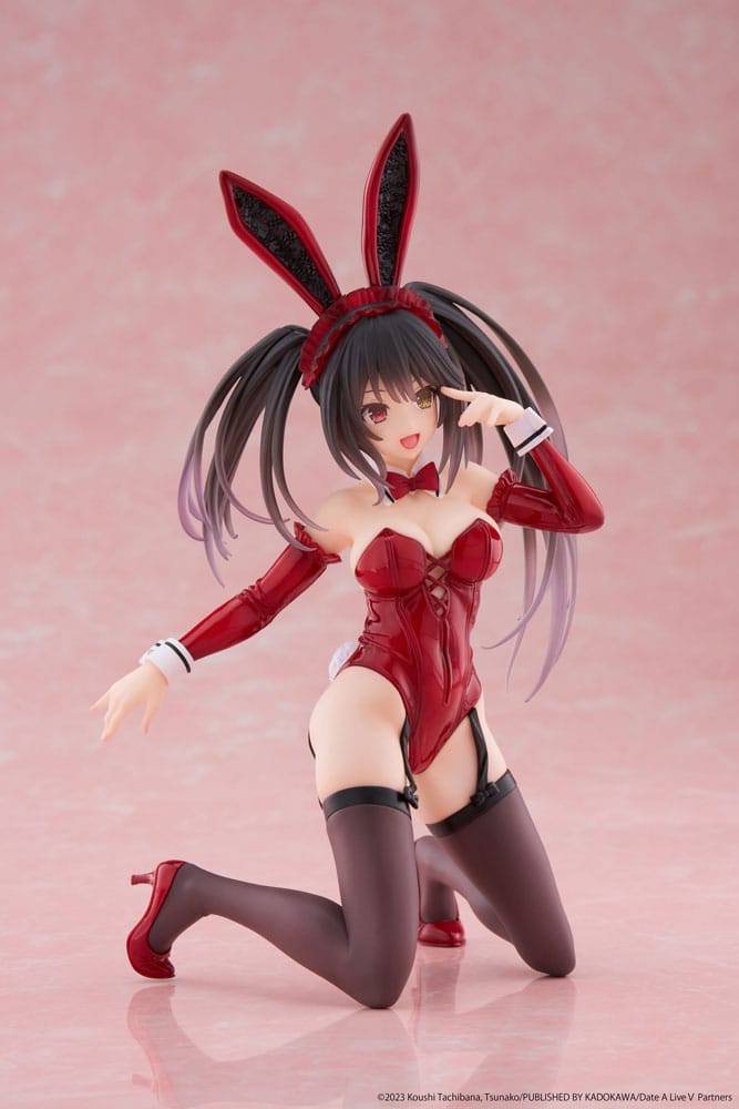 Date A Live V PVC Statue Desktop Cute Figure Kurumi Tokisaki Bunny Ver. 13 cm - Afbeelding 7