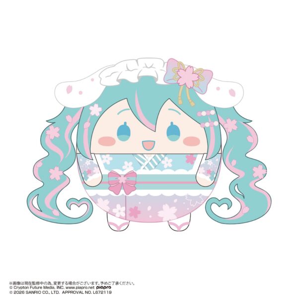 Hatsune Miku x Cinnamoroll Fuwakororin 4 (1 piece) 9 cm