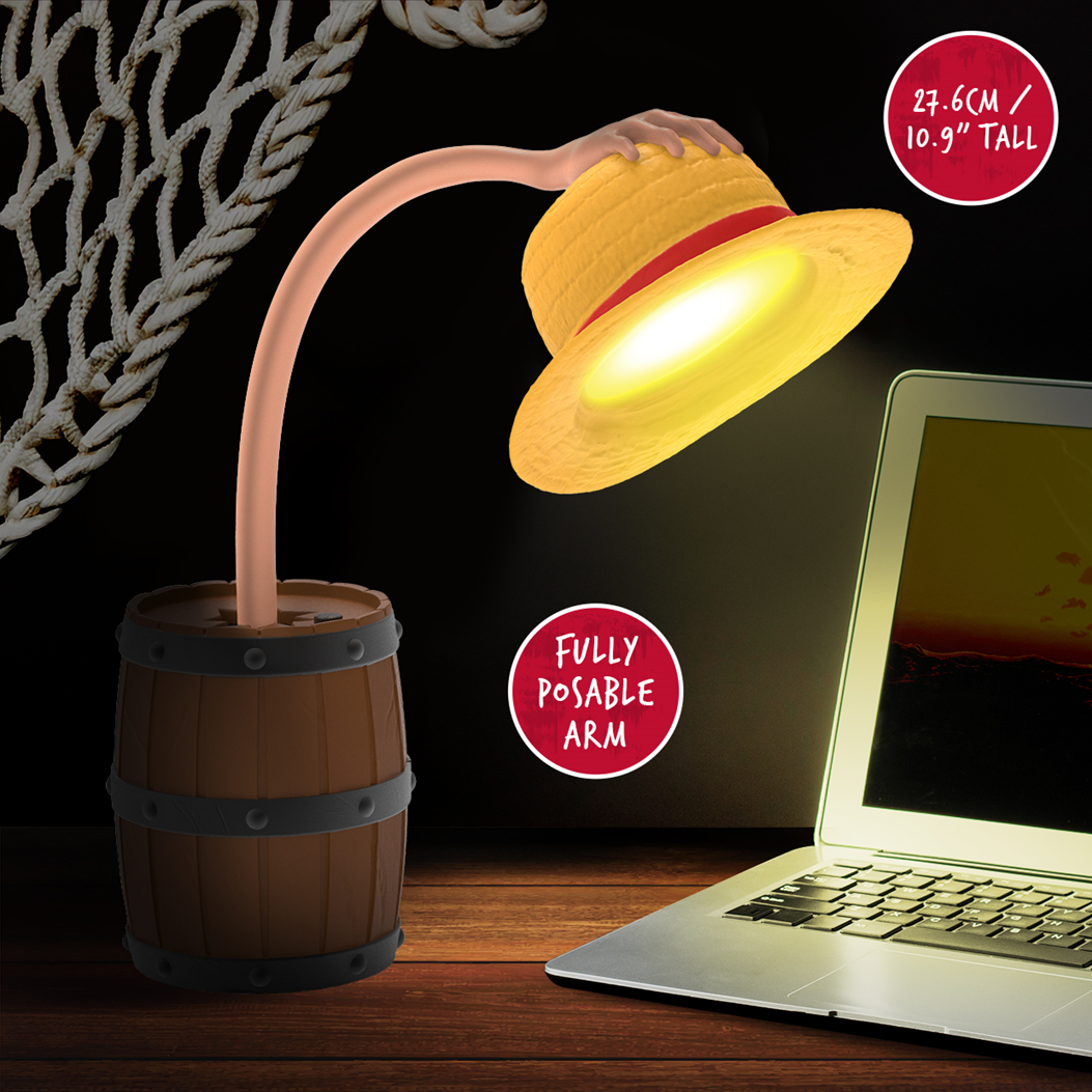 One Piece Posable Desk Light Straw Hat 28 cm