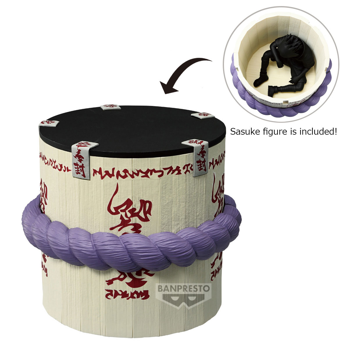 Naruto Figure Life pencil holder Sasuke's Coffin 10 cm