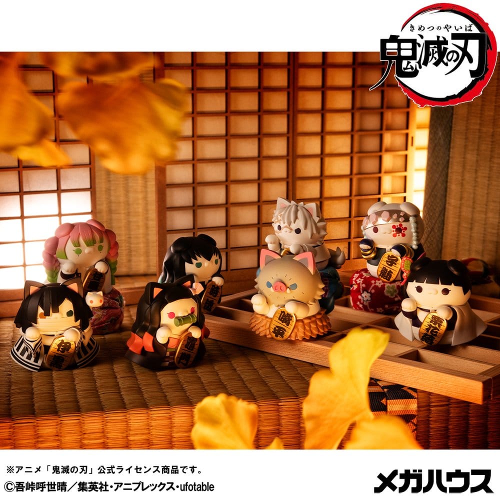 Demon Slayer: Kimetsu no Yaiba Mega Cat Project Minifigures 6 cm Demon Slayer Fortune Cats ver. 02 Blind Box Display (8) (Repeat) - Afbeelding 12