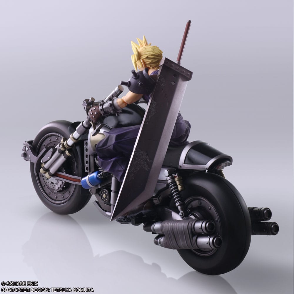 Final Fantasy VII Bring Arts Action Figure and vehicle Cloud Strife & Hardy-Daytona 15 cm - Afbeelding 2