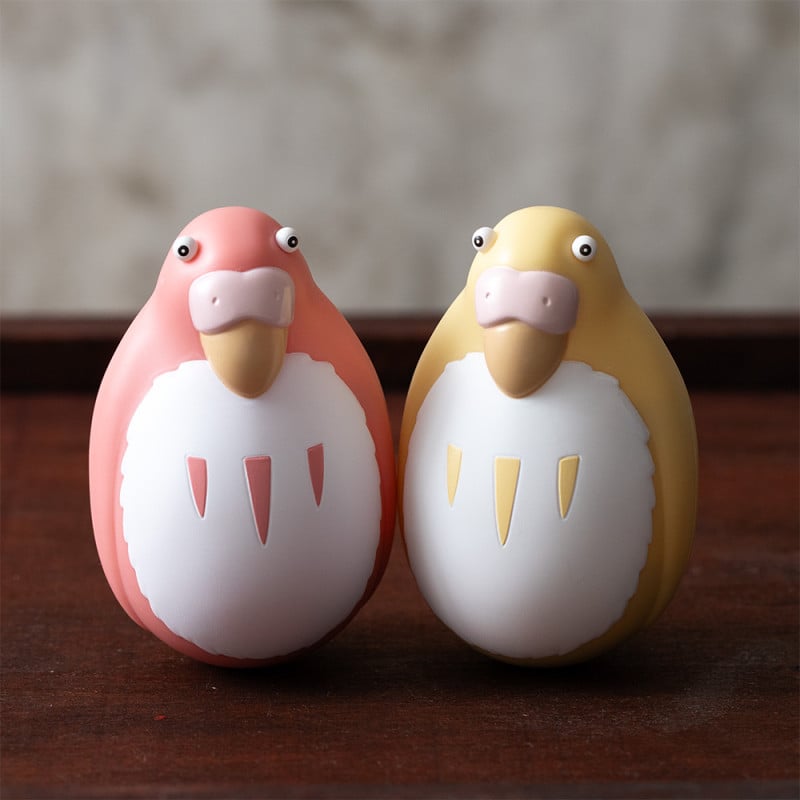 Studio Ghibli The Boy and the Heron Tilting Dolls 2-Pack Red & Yellow Parakeet