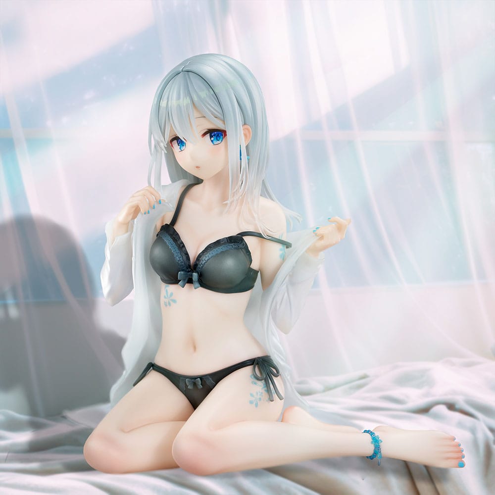 Original Character PVC Statue 1/7 Silver-Haired Girl Sky Blue Morning Special Outfit Ver. by Fuumi Illustration 16 cm - Afbeelding 16