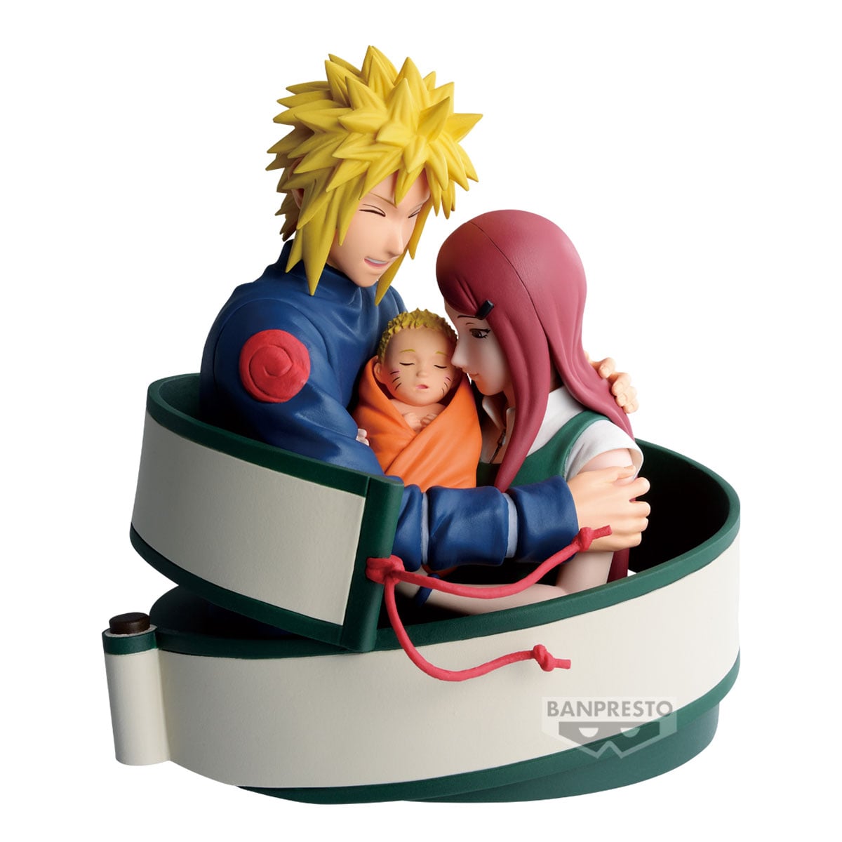 Naruto 72 Series PVC Statue Minato & Naruto & Kushina 13 cm