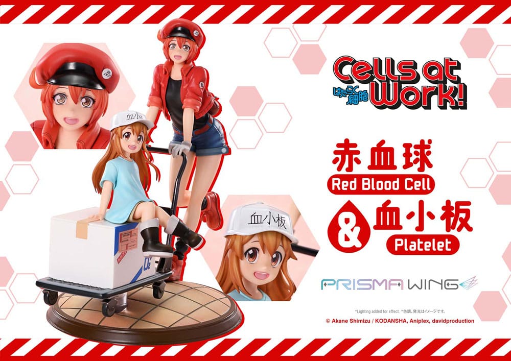 Cells at Work Prisma Wing PVC Statue Red Blood Cell & Platelet 26 cm - Afbeelding 2