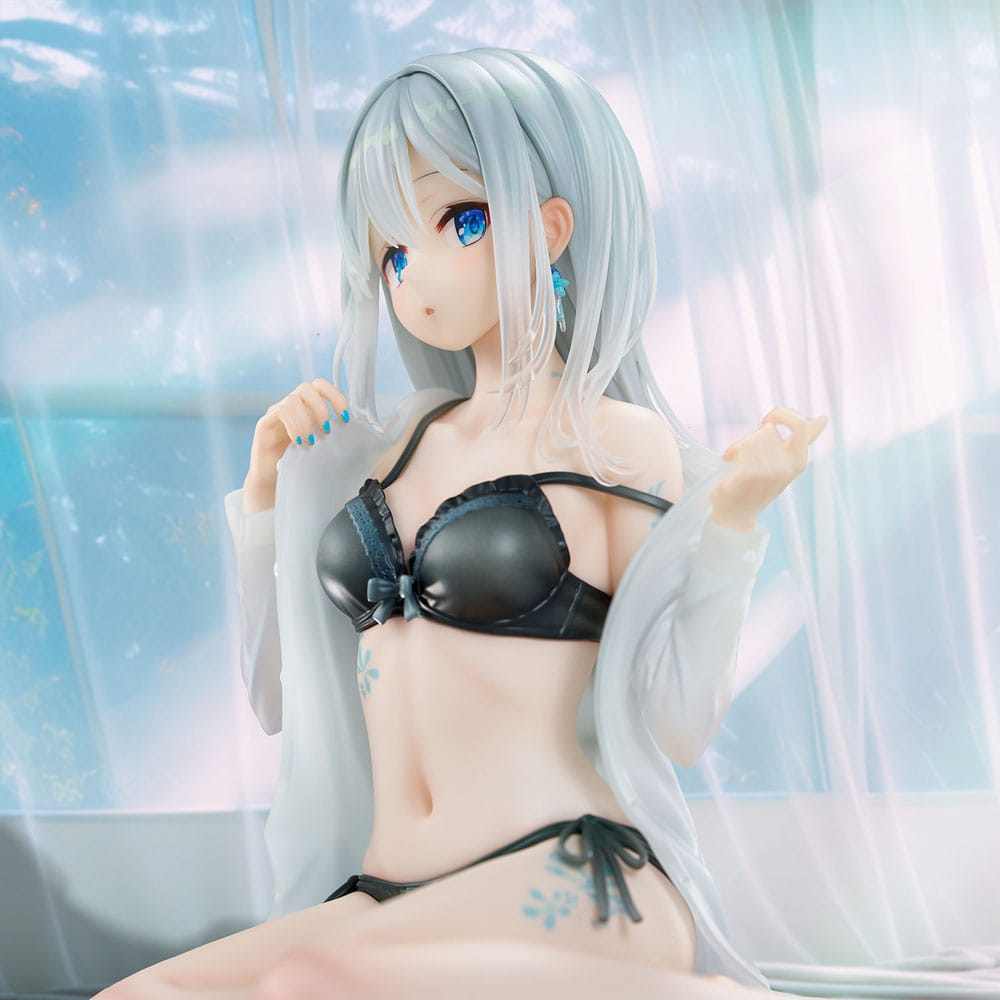 Original Character PVC Statue 1/7 Silver-Haired Girl Sky Blue Morning Special Outfit Ver. by Fuumi Illustration 16 cm - Afbeelding 17