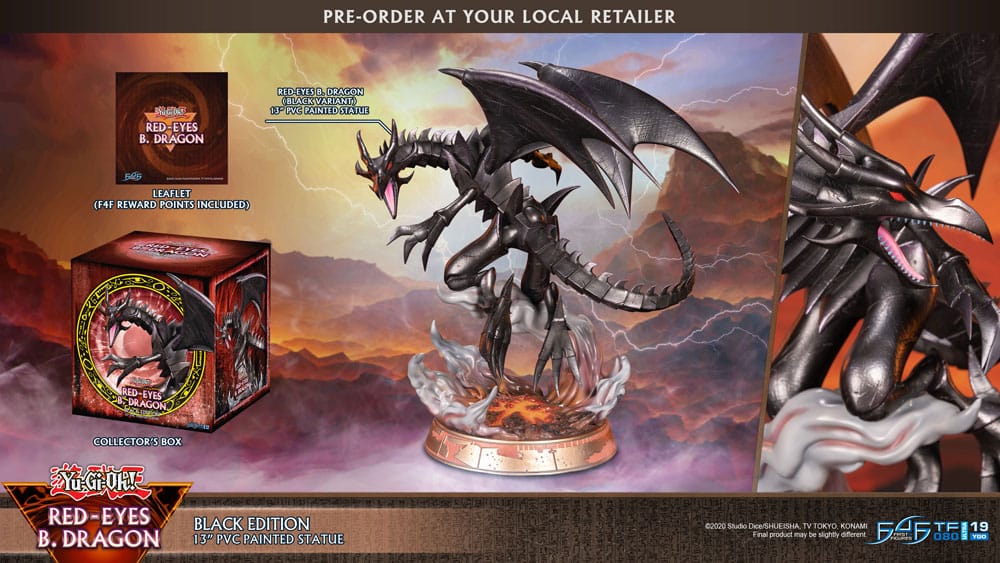 Yu-Gi-Oh! PVC Statue Red-Eyes B. Dragon Black Colour 33 cm - Afbeelding 2