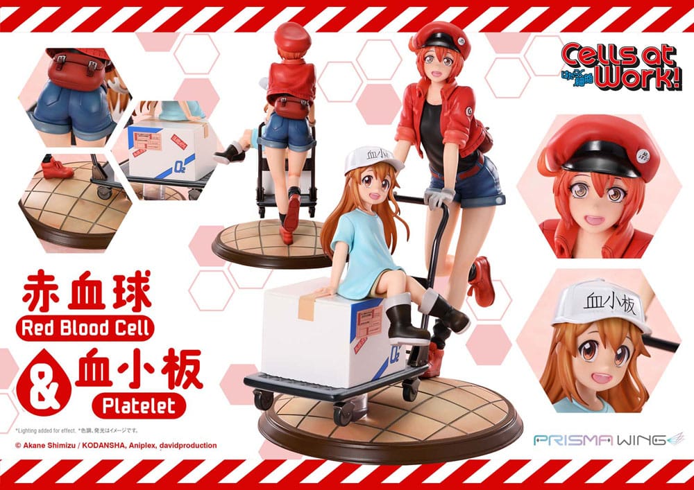 Cells at Work Prisma Wing PVC Statue Red Blood Cell & Platelet 26 cm - Afbeelding 3
