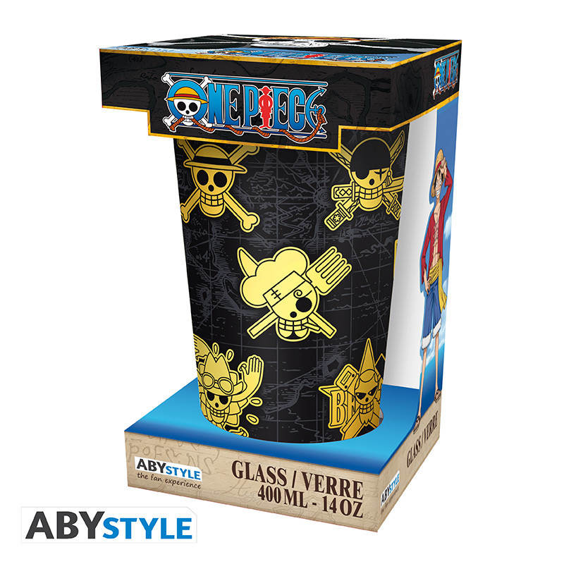 ONE PIECE - Gold Skulls - Premium XXL Glass 400ml - Afbeelding 3