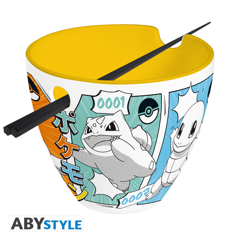 POKEMON Ramen Bowl with chopsticks Starters Manga