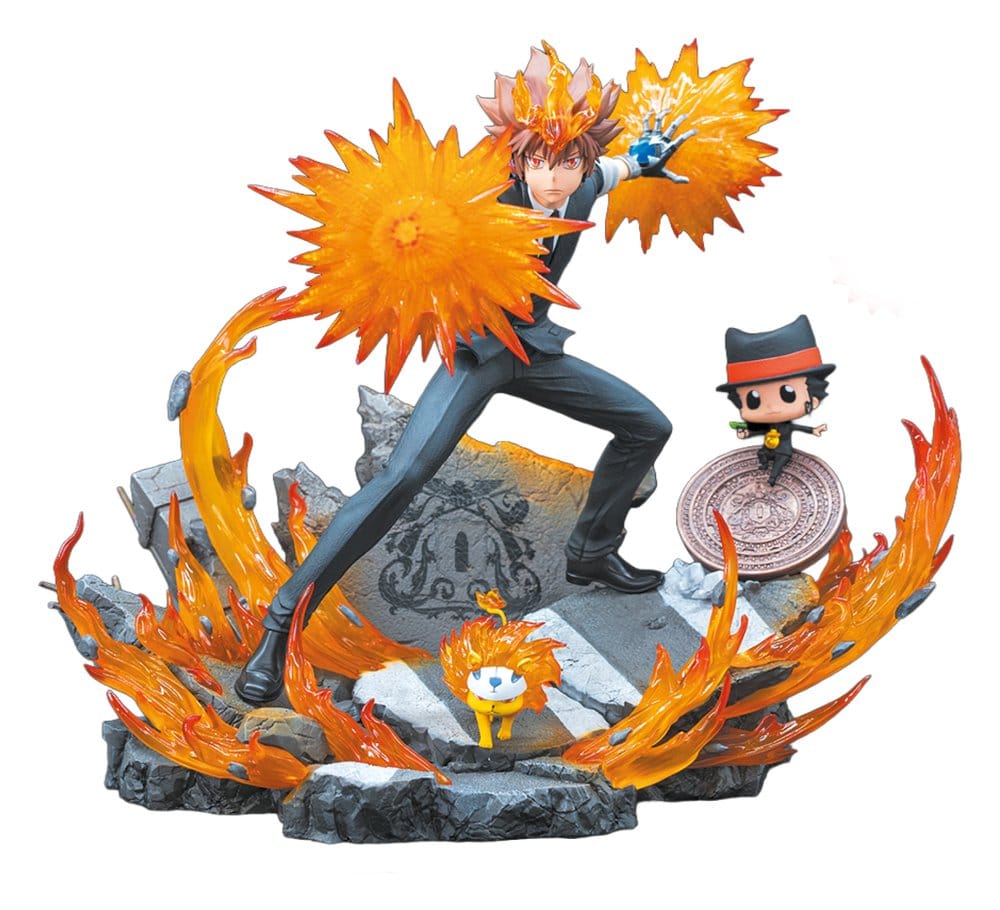 Reborn Resin Statue 1/6 Tsuna, Reborn & Natsu 37 cm