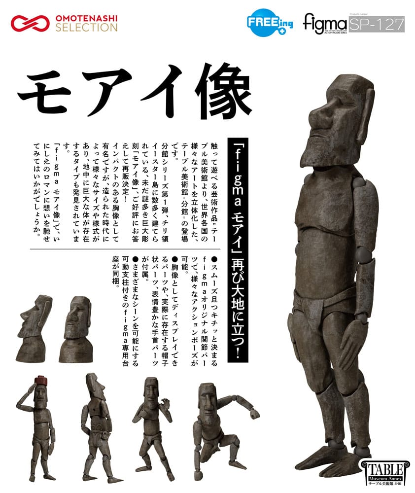 The Table Museum Figma Action Figure Moai 14 cm - Afbeelding 10