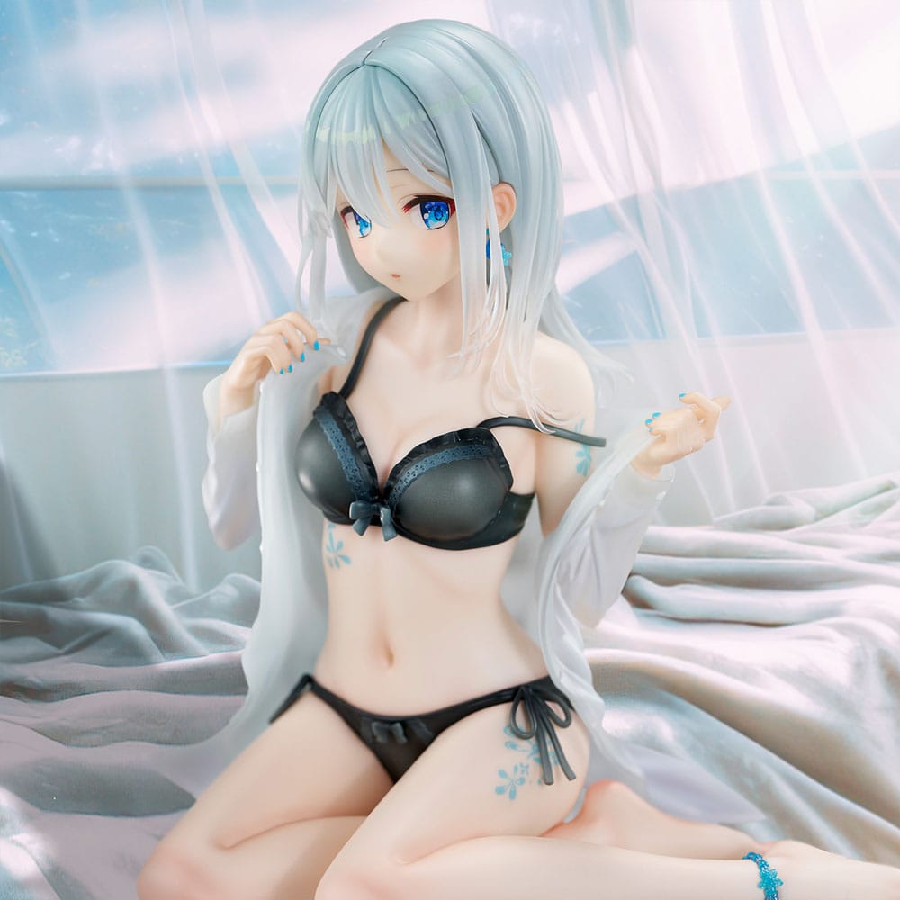 Original Character PVC Statue 1/7 Silver-Haired Girl Sky Blue Morning Special Outfit Ver. by Fuumi Illustration 16 cm - Afbeelding 18