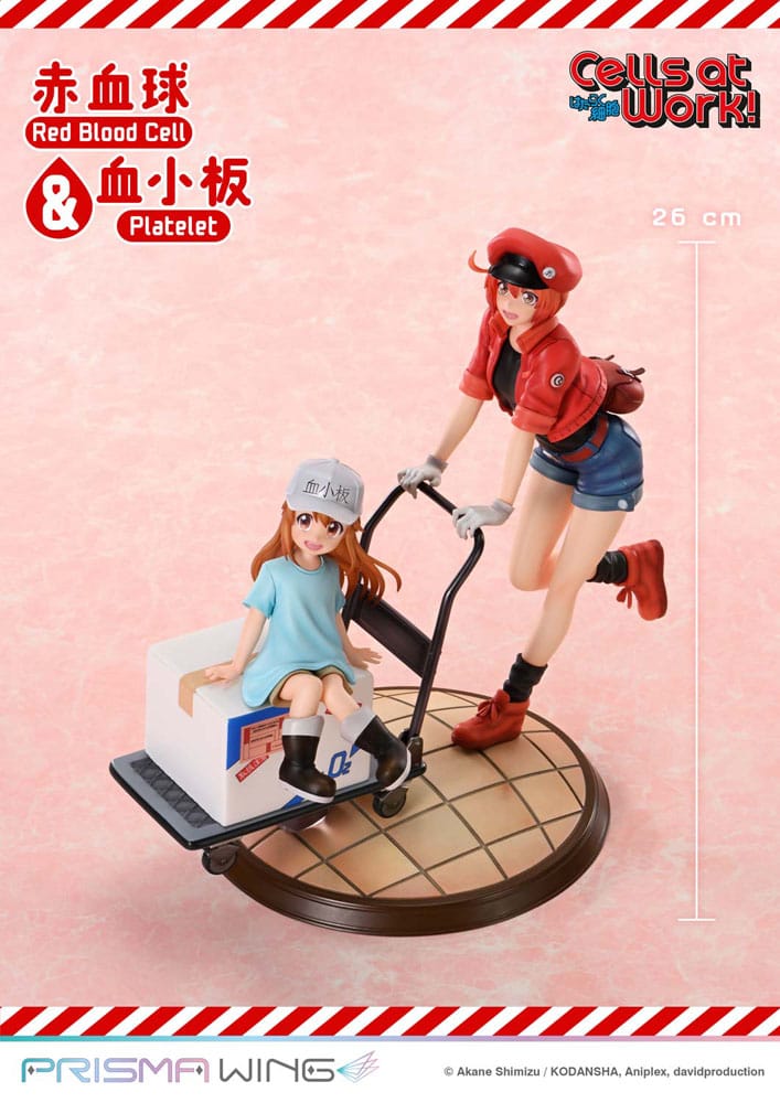 Cells at Work Prisma Wing PVC Statue Red Blood Cell & Platelet 26 cm - Afbeelding 4