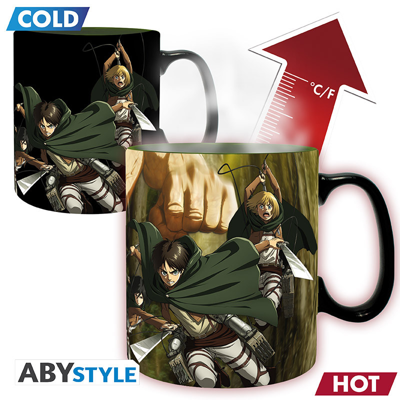 ATTACK ON TITAN Mug Heat Change Titan Eren S3