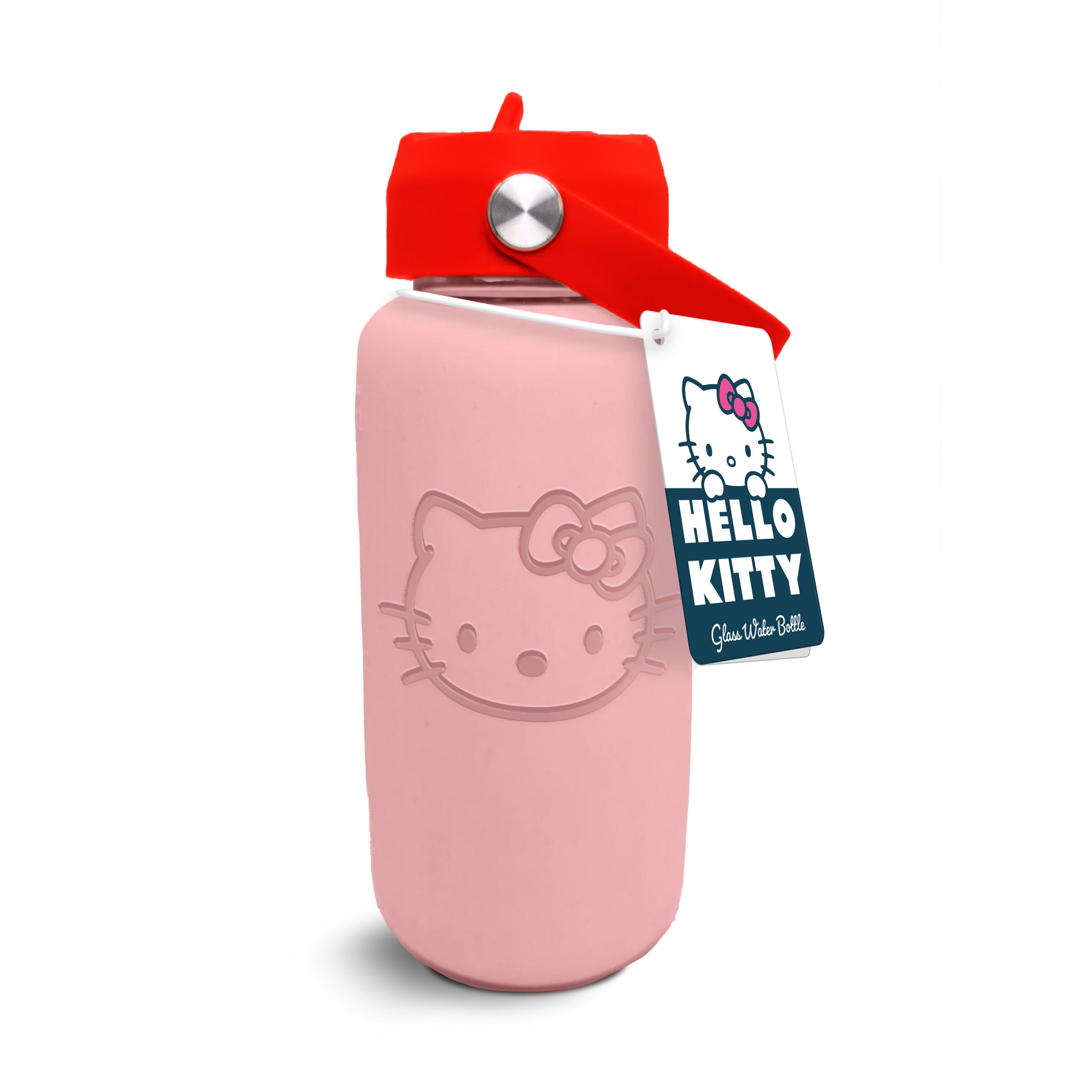 Sanrio Glass Water Bottle Hello Kitty with Sleeve