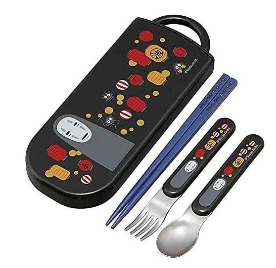 Spirited Away Chopsticks & Spoon & Fork Set No Face & Lantern