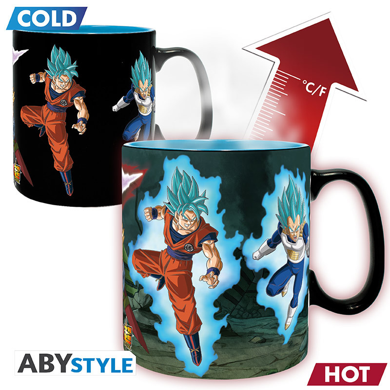 DRAGON BALL SUPER Mug Heat Change Saiyans vs Black
