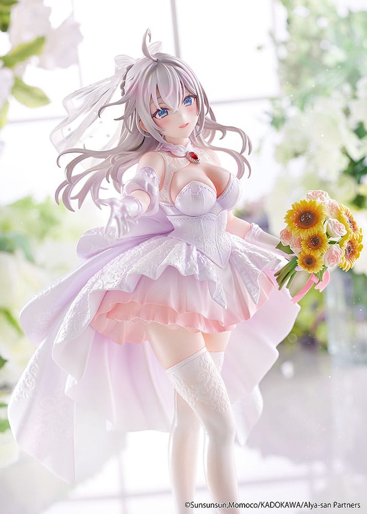 Alya Sometimes Hides Her Feelings in Russian Statue 1/7 Alisa Mikhailovna Kujou Wedding Dress Ver. 24 cm - Afbeelding 4