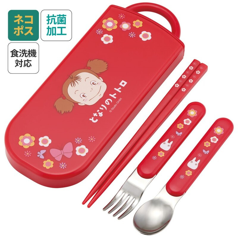 My Neighbor Totoro Chopsticks & Spoon & Fork Set Mei Red