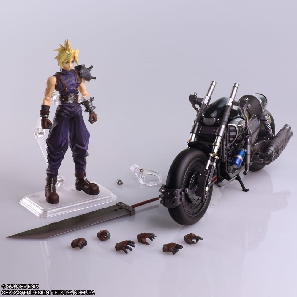 Final Fantasy VII Bring Arts Action Figure and vehicle Cloud Strife & Hardy-Daytona 15 cm - Afbeelding 6