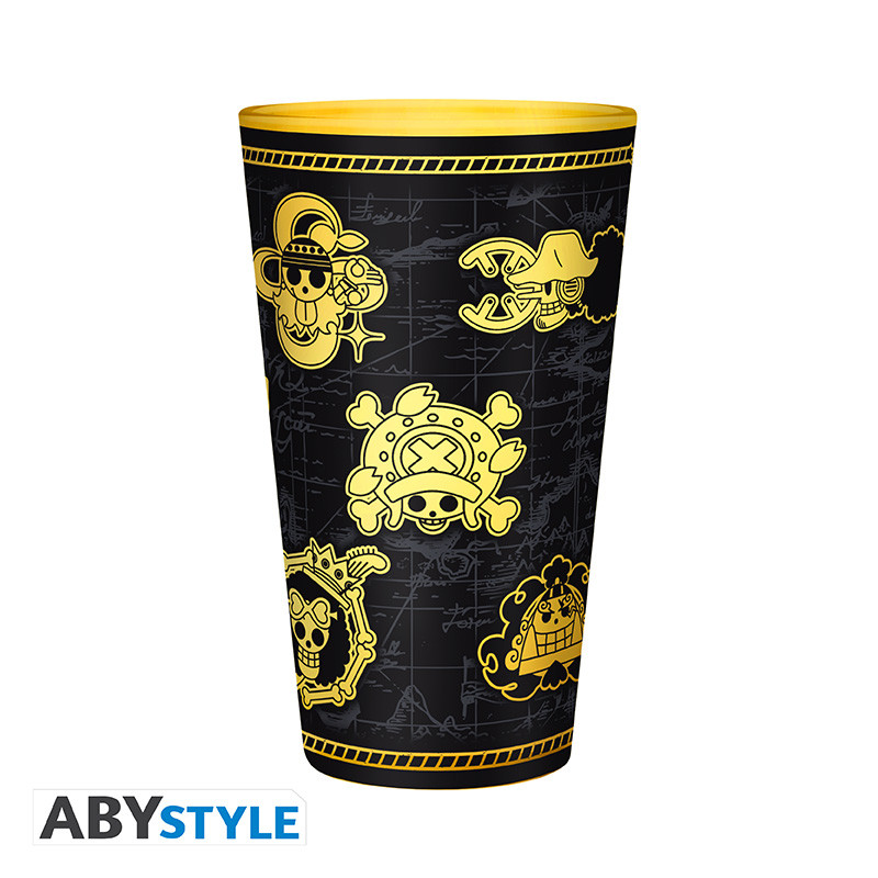 ONE PIECE - Gold Skulls - Premium XXL Glass 400ml - Afbeelding 2