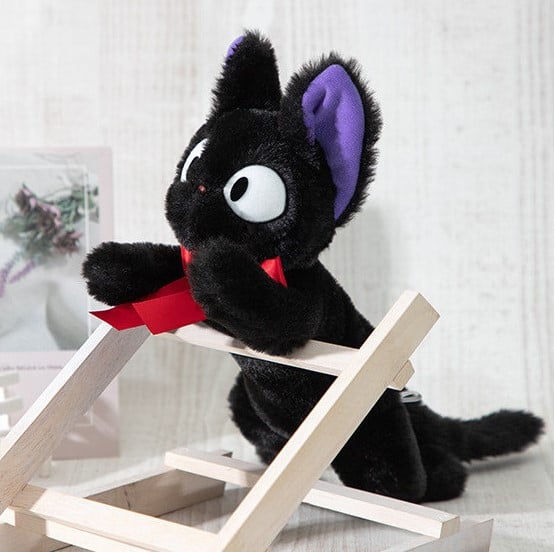 Kiki's Delivery Service Nakayoshi Plush Figure Jiji Lying Down 20x10x46cm