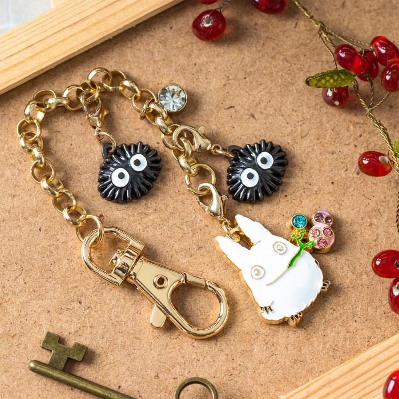 My Neighbor Totoro Charm Chain Keychain Small Totoro & Fruits