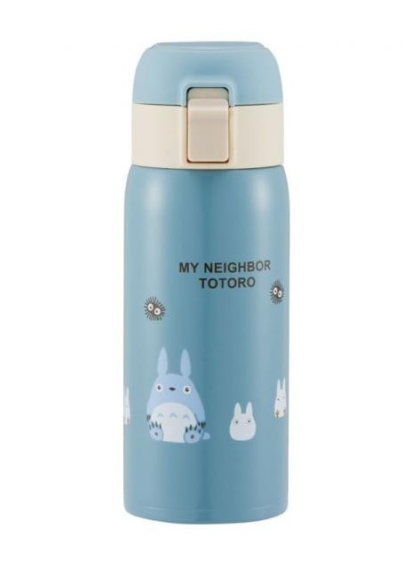 Studio Ghibli My Neighbor Totoro Water Bottle One Push Mat Blue 350ml