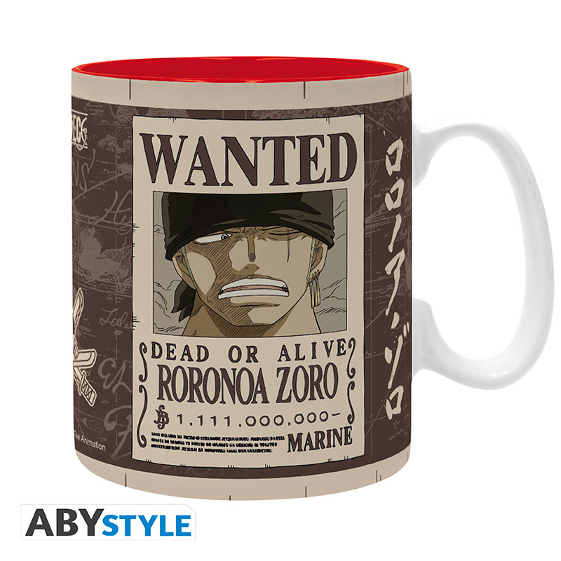 ONE PIECE Mug Big Size Zoro Wanted 460ml