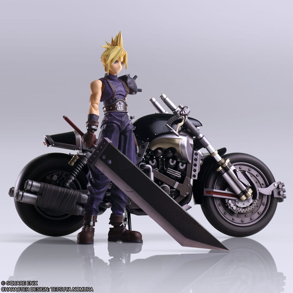 Final Fantasy VII Bring Arts Action Figure and vehicle Cloud Strife & Hardy-Daytona 15 cm - Afbeelding 3