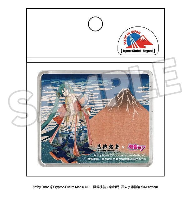 Katsushika Hokusai x Hatsune Miku 3D Magnet Thirty-six Views of Mount Fuji Fine Wind, Clear Morning - Afbeelding 3